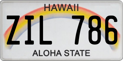 HI license plate ZIL786