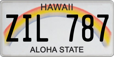 HI license plate ZIL787