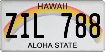 HI license plate ZIL788