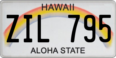 HI license plate ZIL795