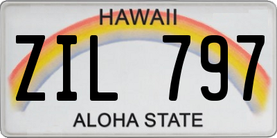 HI license plate ZIL797