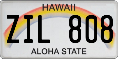 HI license plate ZIL808