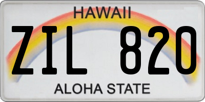 HI license plate ZIL820