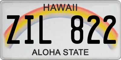 HI license plate ZIL822
