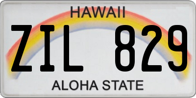 HI license plate ZIL829