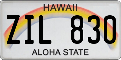 HI license plate ZIL830