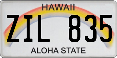 HI license plate ZIL835