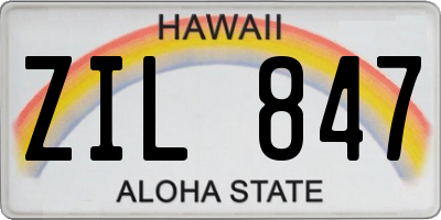 HI license plate ZIL847