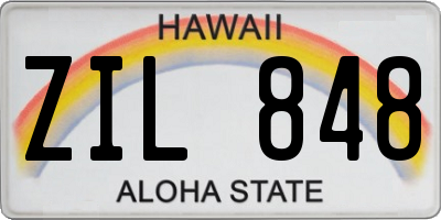 HI license plate ZIL848