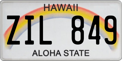 HI license plate ZIL849