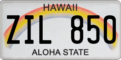 HI license plate ZIL850
