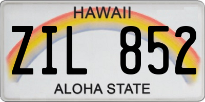 HI license plate ZIL852