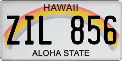 HI license plate ZIL856