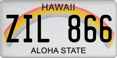 HI license plate ZIL866