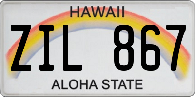 HI license plate ZIL867