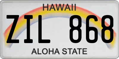 HI license plate ZIL868