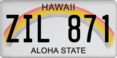HI license plate ZIL871