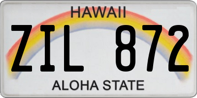 HI license plate ZIL872