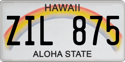 HI license plate ZIL875