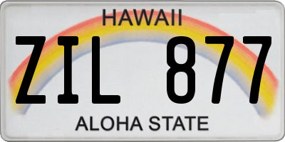 HI license plate ZIL877