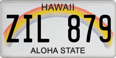 HI license plate ZIL879