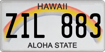 HI license plate ZIL883