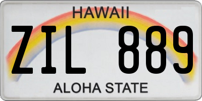 HI license plate ZIL889