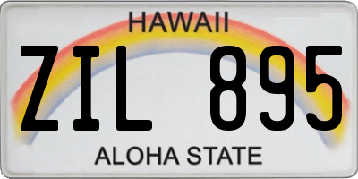 HI license plate ZIL895