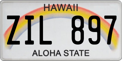HI license plate ZIL897