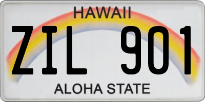 HI license plate ZIL901