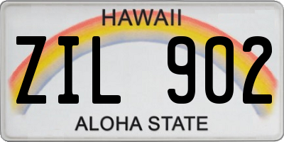 HI license plate ZIL902