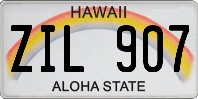 HI license plate ZIL907