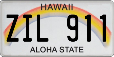 HI license plate ZIL911