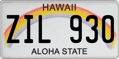 HI license plate ZIL930