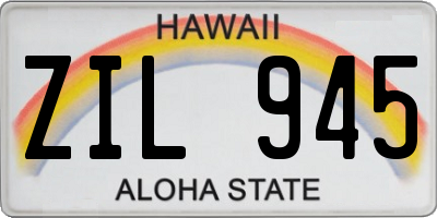 HI license plate ZIL945