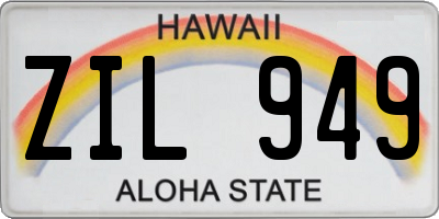 HI license plate ZIL949