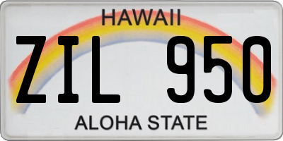 HI license plate ZIL950