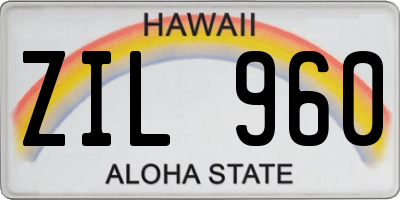 HI license plate ZIL960