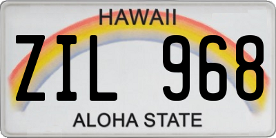 HI license plate ZIL968