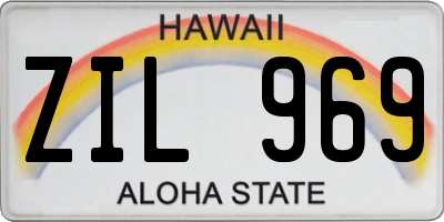 HI license plate ZIL969