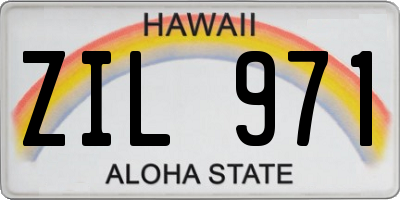 HI license plate ZIL971
