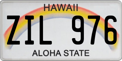 HI license plate ZIL976