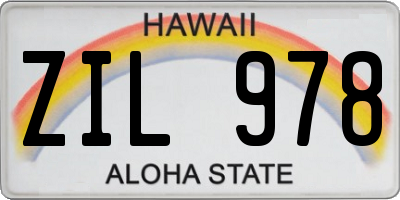 HI license plate ZIL978