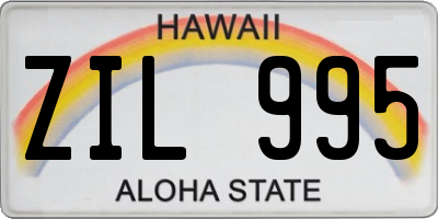 HI license plate ZIL995
