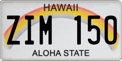 HI license plate ZIM150