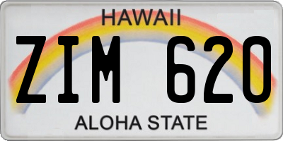 HI license plate ZIM620