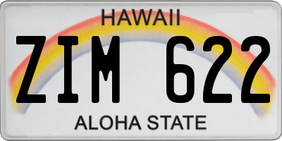 HI license plate ZIM622