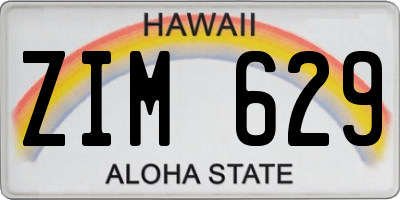 HI license plate ZIM629