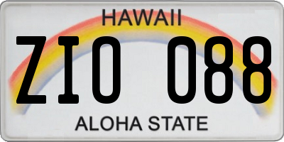 HI license plate ZIO088
