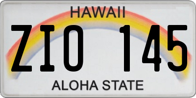 HI license plate ZIO145